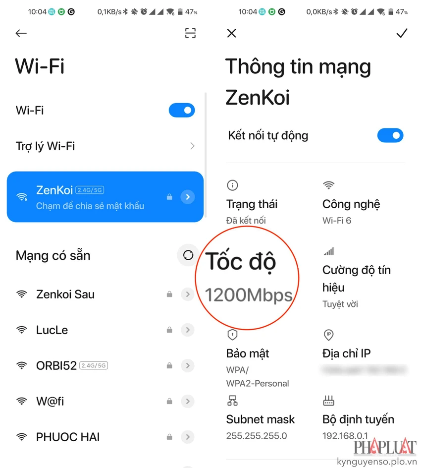 toc-do-wifi-6-5ghz WiFi 6 (băng tần 5 GHz) cung cấp tốc độ cao hơn đáng kể so với các công nghệ trước đó nhưng chưa phổ biến. Ảnh: MINH HOÀNG