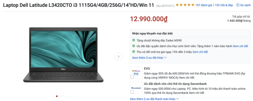 laptop-dell Laptop Dell vốn nổi tiếng với việc bền bỉ và giá phù hợp. Ảnh: TIỂU MINH
