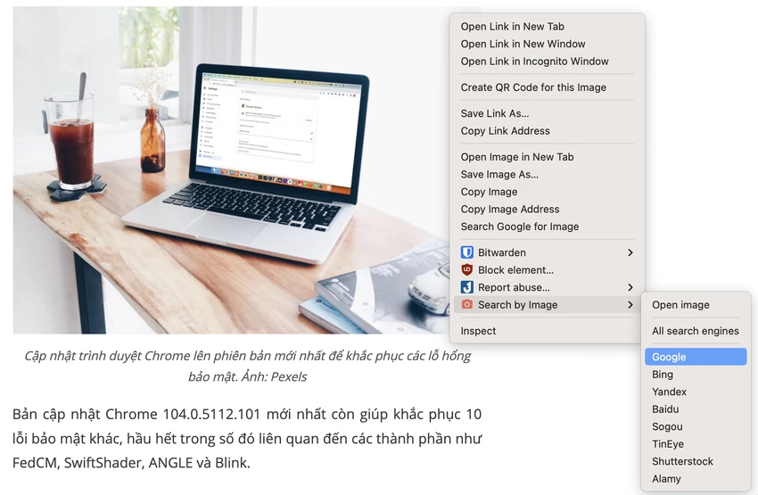 tim-kiem-hinh-anh-bang-google Sử dụng các tiện ích mở rộng để tìm kiếm hình ảnh tương đồng nhanh hơn. Ảnh: MINH HOÀNG