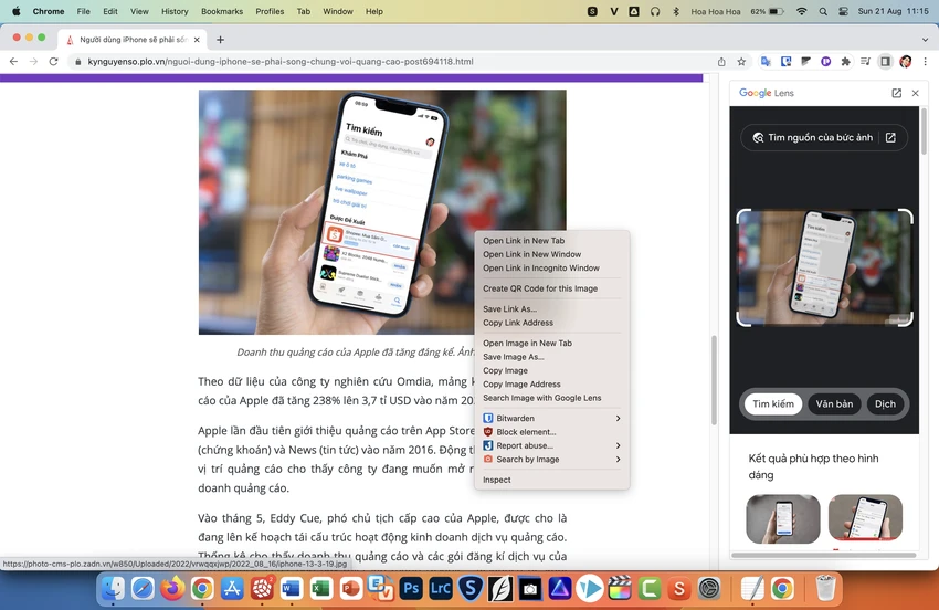 tim-kiem-hinh-anh-bang-google-lens Tìm kiếm hình ảnh bằng Google Lens khiến nhiều người gặp khó khăn khi tìm hình ảnh tương đồng. Ảnh: MINH HOÀNG