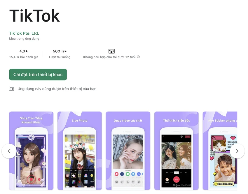 cap-nhat-ung-dung-tiktok Cập nhật ứng dụng TikTok lên phiên bản mới nhất. Ảnh: TIỂU MINH