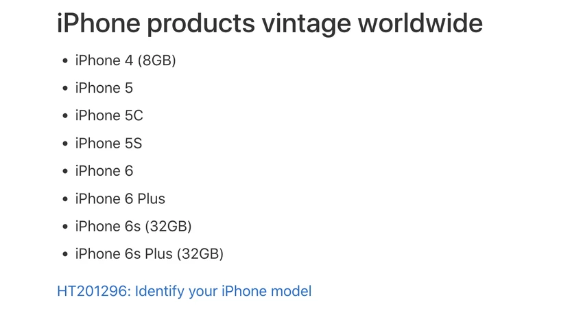 iphone-6-loi-thoi iPhone 6 series được Apple thêm vào danh sách cổ điển. Ảnh: TIỂU MINH