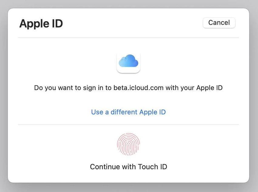 dang-nhap-icloud-bang-van-tay Đăng nhập iCloud bằng vân tay. Ảnh: TIỂU MINH