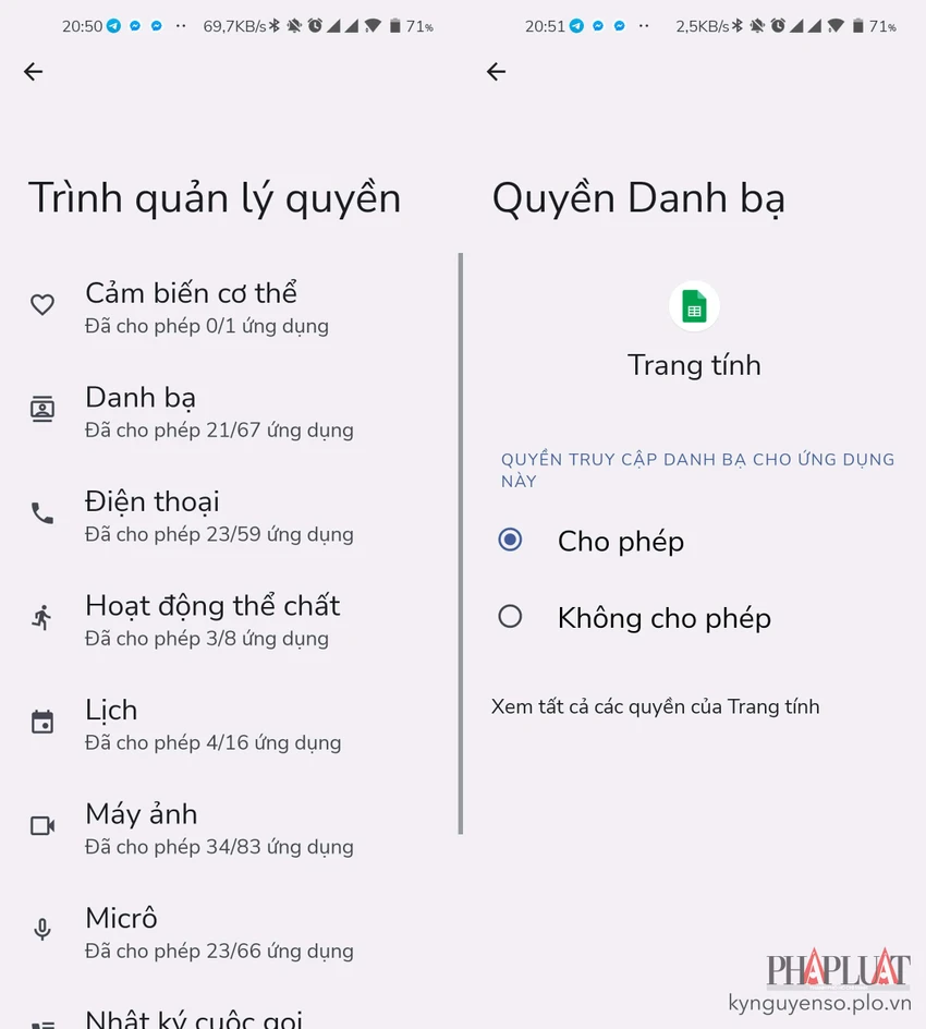 thu-hoi-quyen-han-cac-ung-dung Thu hồi lại các quyền hạn không cần thiết. Ảnh: MINH HOÀNG
