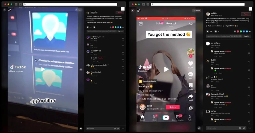 Video TikTok được đăng bởi những kẻ tấn công. Ảnh: Checkmarx