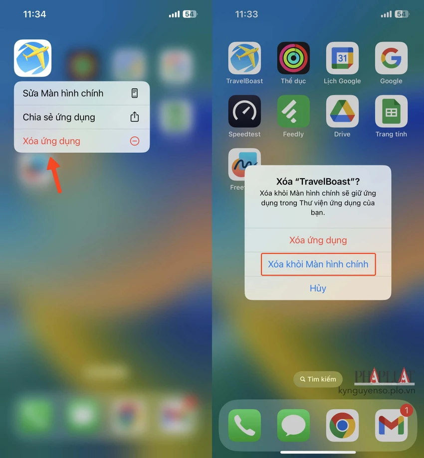 an-ung-dung-khoi-man-hinh-iphone Cách ẩn một ứng dụng bất kỳ khỏi màn hình chính iPhone. Ảnh: MINH HOÀNG