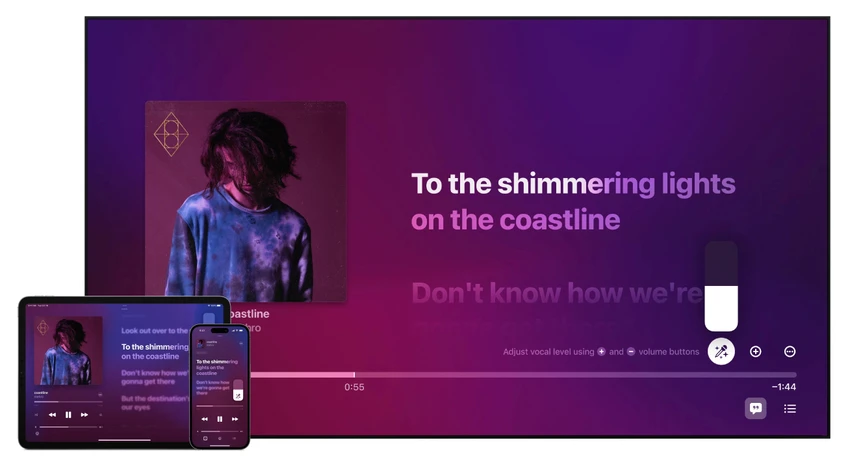 Tính năng karaoke trên Apple Music. Ảnh: Apple
