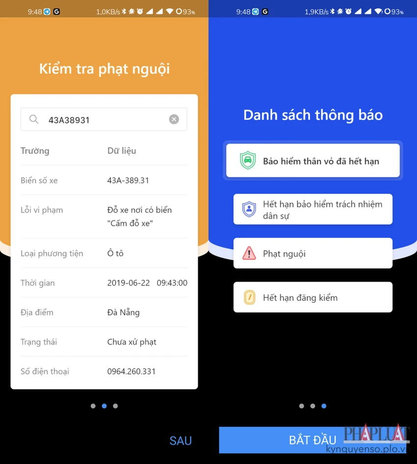 tra-cuu-vi-pham-giao-thong-bang-dien-thoai Cách tra cứu phạt nguội vi phạm giao thông trên điện thoại. Ảnh: MINH HOÀNG