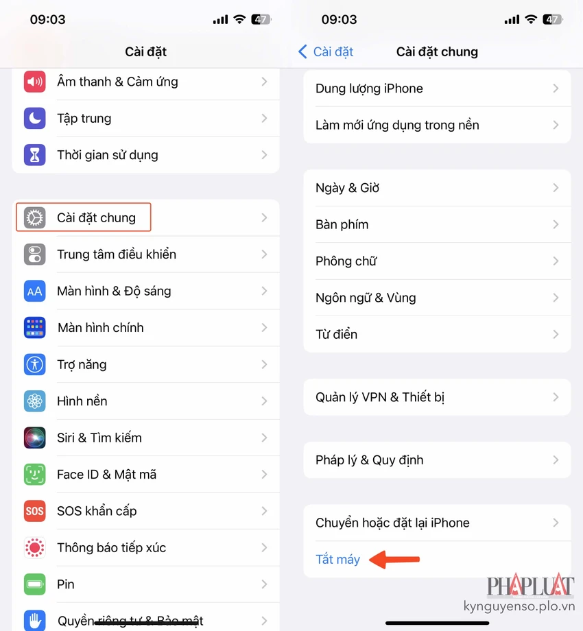 Khởi động lại iPhone để khắc phục các vấn đề không rõ nguyên nhân. Ảnh: MINH HOÀNG