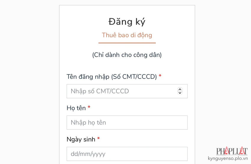 dien-day-du-cac-thong-tin-ca-nhan-can-thiet Điền đầy đủ các thông tin cá nhân cần thiết. Ảnh: MINH HOÀNG