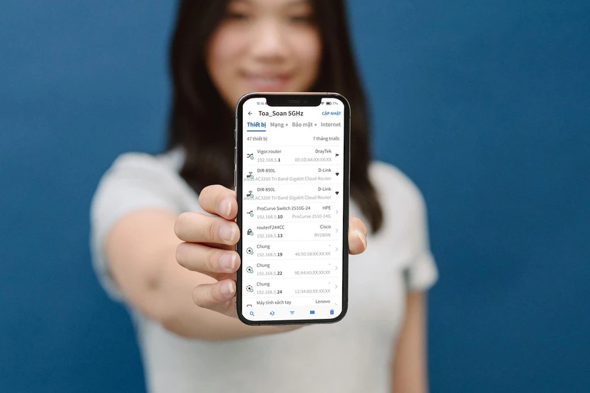 kiem-tra-cac-thiet-bi-dang-ket-noi-cung-mot-mang Fing sẽ liệt kê toàn bộ các thiết bị đang kết nối trong cùng một mạng. Ảnh: MINH HOÀNG