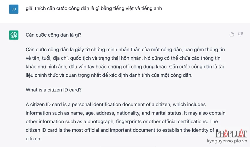 chatgpt-viet-noi-dung-bang-nhieu-ngon-ngu Yêu cầu ChatGPT giải thích một nội dung bất kỳ bằng nhiều ngôn ngữ cùng lúc. Ảnh: MINH HOÀNG