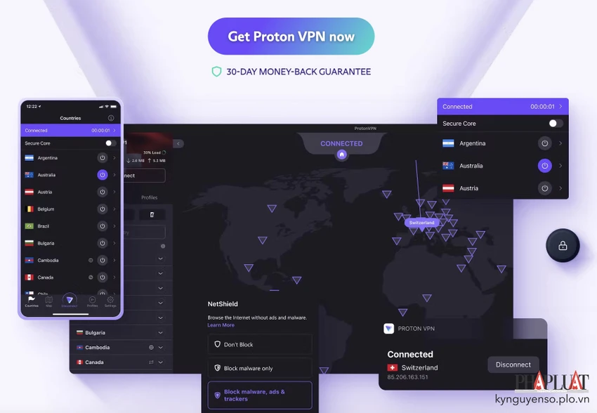 cai-dat-protonvpn-de-truy-cap-internet-nhanh-hon ProtonVPN là ứng dụng bạn nên cài nếu muốn truy cập Internet nhanh hơn khi đứt cáp. Ảnh: MINH HOÀNG