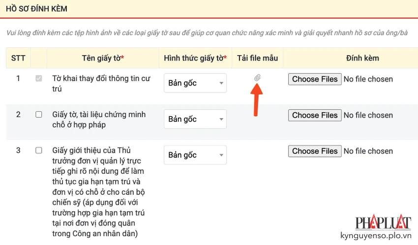 dinh-kem-giay-to-de-gia-han-tam-tru Đính kèm các giấy tờ cần thiết. Ảnh: MINH HOÀNG