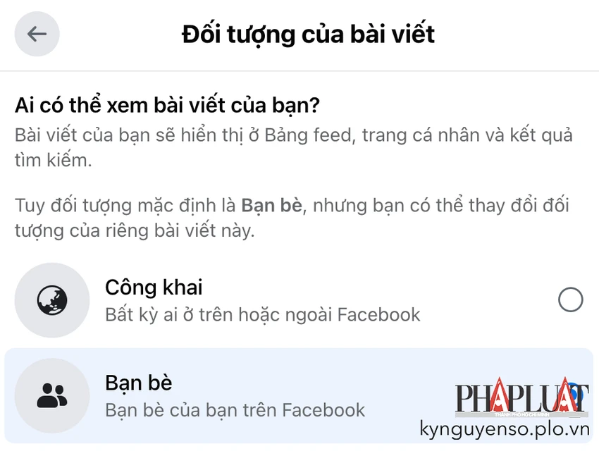 thiet-lap-nhom-nguoi-co-the-xem-bai-viet-cua-ban Thiết lập nhóm người có thể xem bài viết của bạn. Ảnh: TIỂU MINH