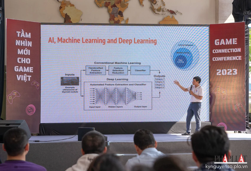 truong-dh-ton-duc-thang-chia-se-ve-cach-ap-dung-ai-hoc-may-deep-learning-vao-phat-trien-game Đại diện trường ĐH Tôn Đức Thắng chia sẻ về cách áp dụng AI, học máy và Deep Leaning vào việc phát triển game. Ảnh: TIỂU MINH
