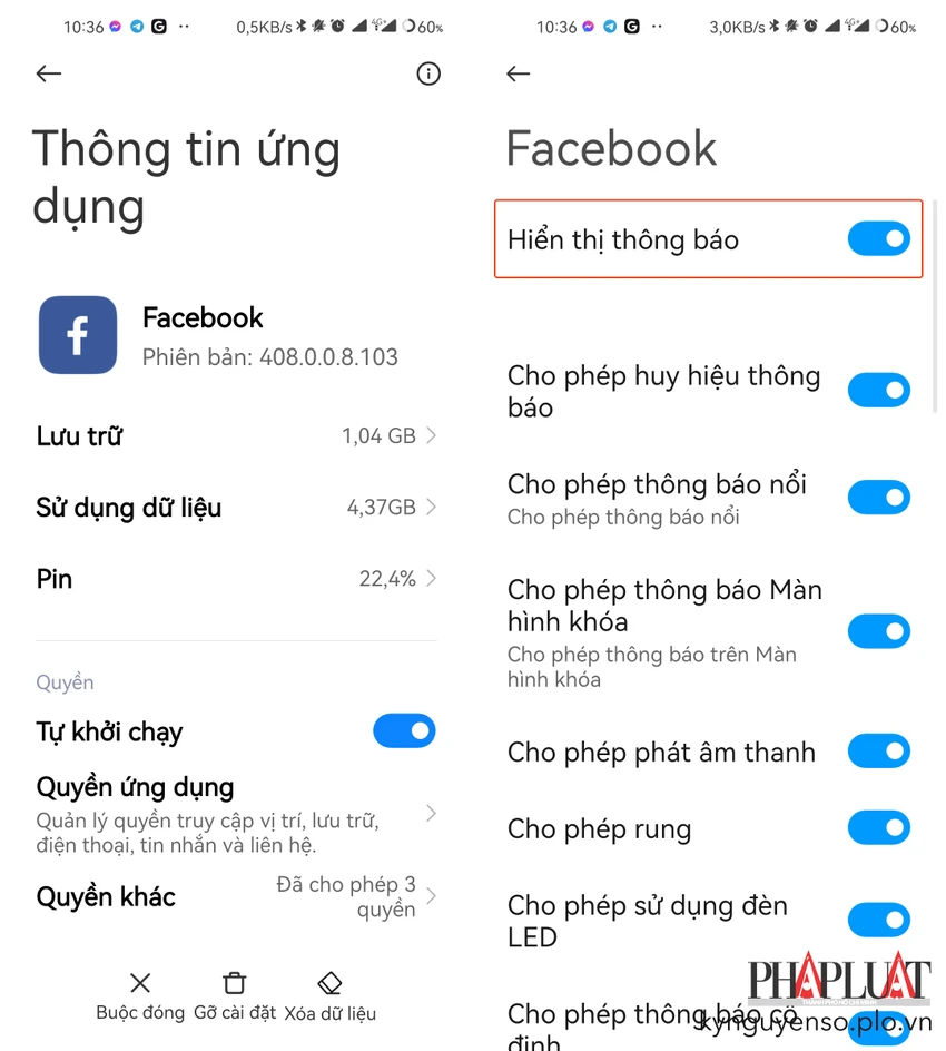 cho-phep-facebook-hien-thi-thong-bao Cho phép Facebook hiển thị thông báo. Ảnh: MINH HOÀNG
