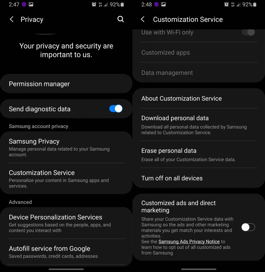 chan-quang-cao-tuy-chinh-tren-samsung chặn quảng cáo tùy chỉnh trên samsung