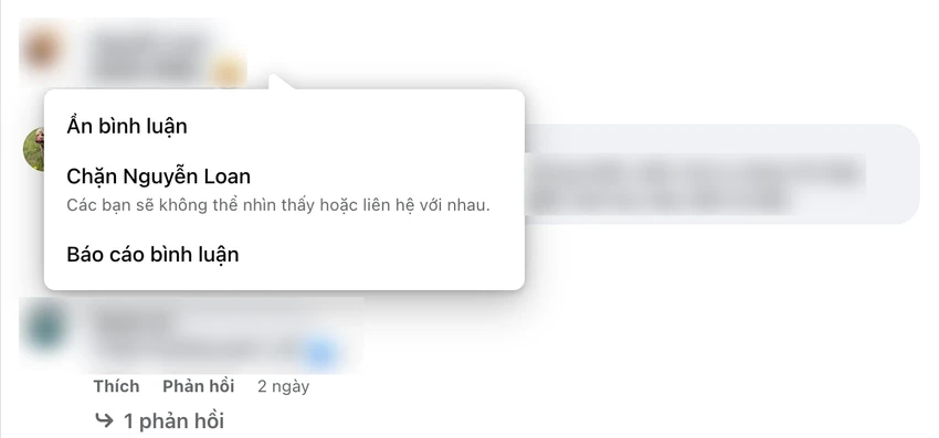 Ẩn hoặc báo cáo bình luận có chứa liên kết lừa đảo trên Facebook. Ảnh: TIỂU MINH