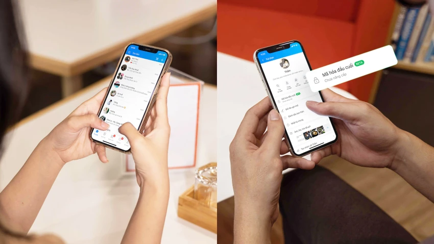 ma-hoa-dau-cuoi-tren-zalo Phương thức mã hóa này đảm bảo ngay cả khi hacker cố tình tấn công luồng tin nhắn, sẽ không đọc được nội dung gửi đi của người dùng.