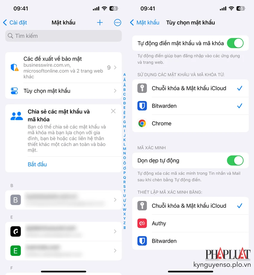 bat-tinh-nang-xoa-ma-xac-thuc-2-lop-tren-iphone Bật tính năng dọn dẹp tự động để xóa mã xác thực 2 lớp. Ảnh: TIỂU MINH