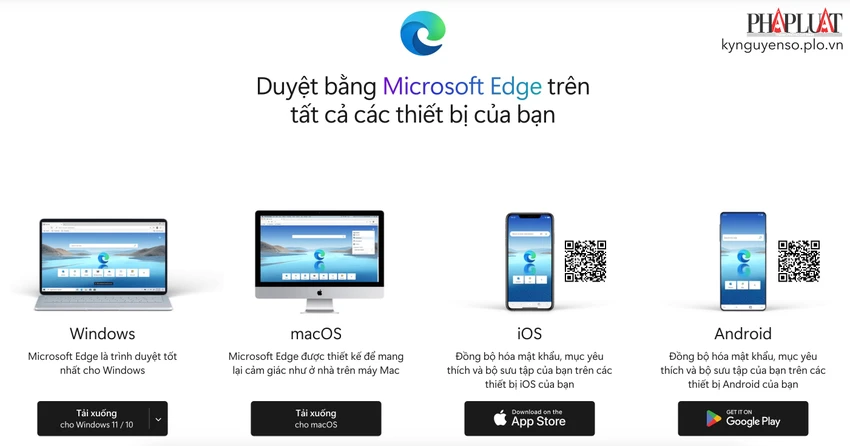 tai-va-cai-dat-phien-ban-edge-tuong-ung Tải và cài đặt phiên bản Microsoft Edge tương ứng với thiết bị đang sử dụng. Ảnh: TIỂU MINH