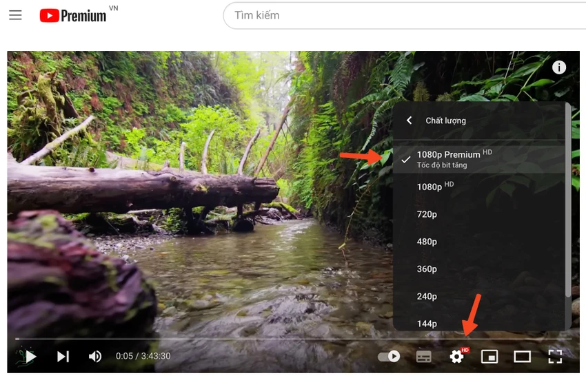 Cách xem video YouTube chất lượng cao. Ảnh: TIỂU MINH