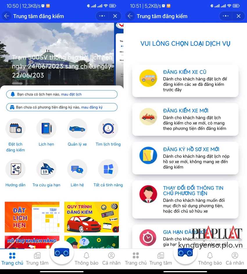 cach-dat-lich-va-gia-han-dang-kiem-online Cách đặt lịch và gia hạn đăng kiểm online. Ảnh: MINH HOÀNG