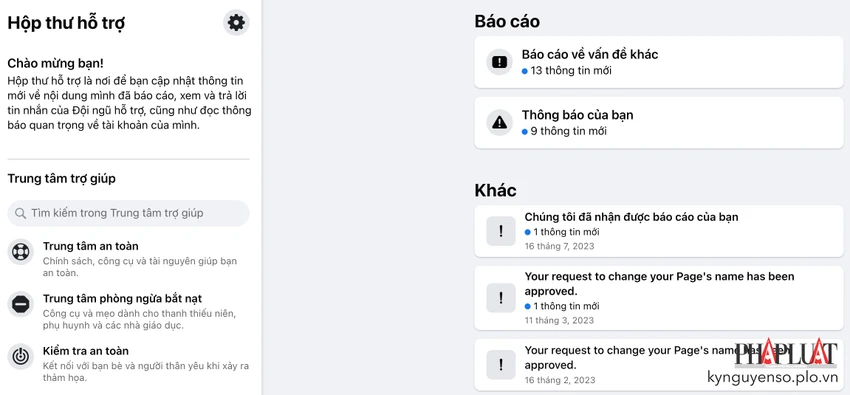gui-yeu-cau-nho-facebook-ho-tro Gửi yêu cầu nhờ Facebook hỗ trợ. Ảnh: TIỂU MINH