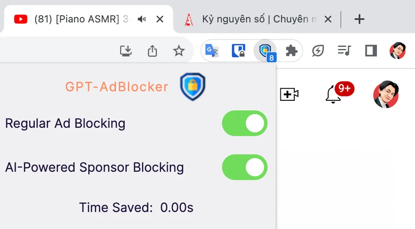 gpt-adblocker-chan-quang-cao-trong-video GPT-AdBlocker cung cấp 2 tùy chọn để chặn quảng cáo. Ảnh: TIỂU MINH