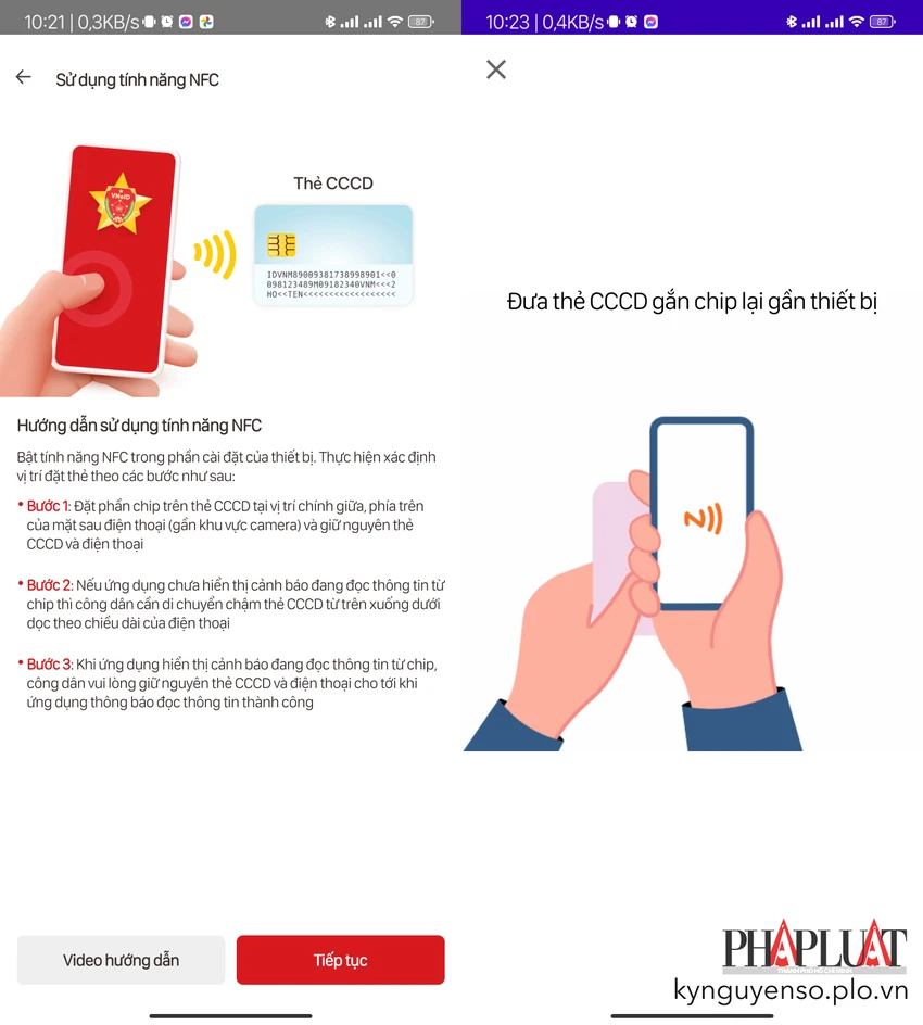 cach-quet-cccd-gan-chip-de-dang-nhap-vneid Cách quét CCCD gắn chip để đăng nhập VNeID trên điện thoại mới. Ảnh: MINH HOÀNG