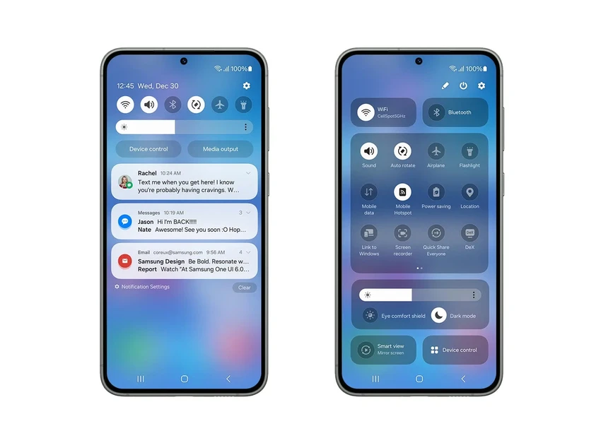 giao-dien-moi-cua-one-ui-6-beta Giao diện mới của One UI 6 beta. Ảnh: Samsung