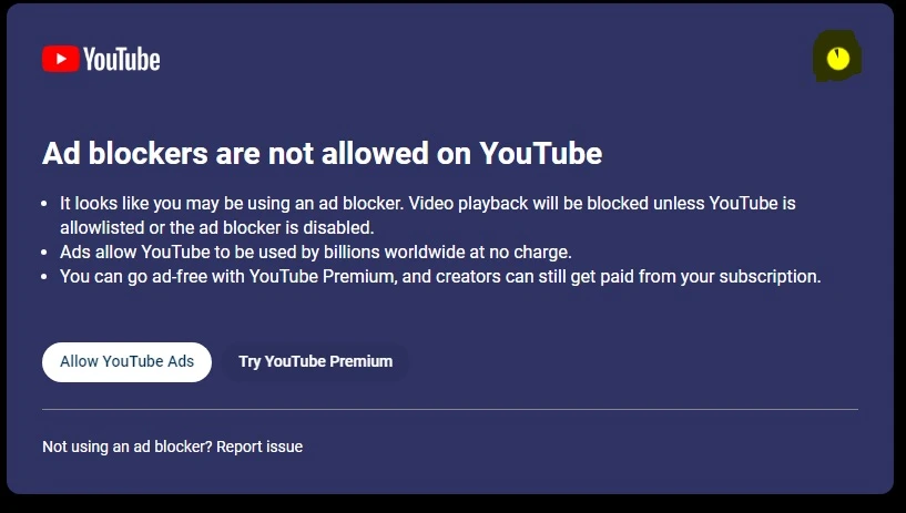 youtube-ep-nguoi-dung-mua-premium YouTube hiện cảnh báo, ép người dùng mua Premium. Ảnh: Reddit