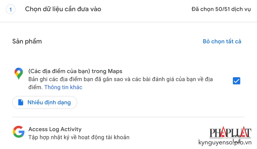 tai-du-lieu-google-bang-google-takeout Tải dữ liệu cá nhân về máy tính, điện thoại bằng Google Takeout. Ảnh: TIỂU MINH
