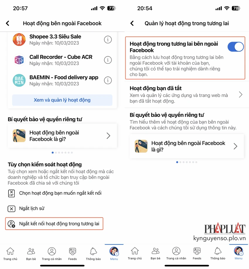 ngat-ket-noi-hoat-dong-chia-se-du-lieu-voi-facebook-trong-tuong-lai Ngắt kết nối hoạt động chia sẻ dữ liệu trong tương lai. Ảnh: TIỂU MINH