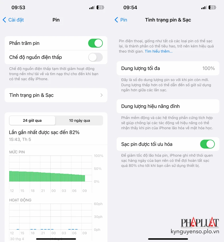 kich-hoat-tinh-nang-sac-pin-duoc-toi-uu-hoa Kích hoạt tính năng sạc pin được tối ưu hóa trên iPhone. Ảnh: TIỂU MINH