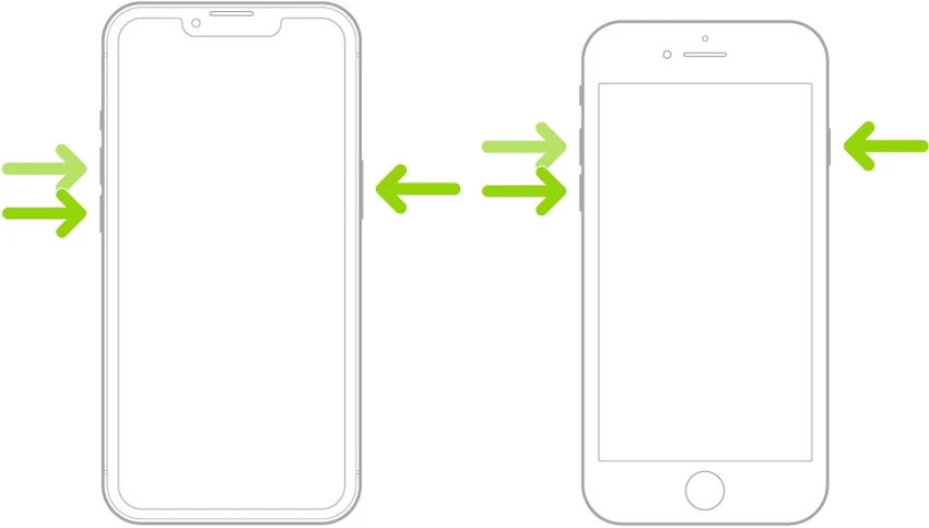 Cách buộc iPhone khởi động lại. Ảnh: Apple