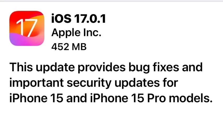 Người dùng iPhone nên cập nhật iOS 17.0.1 ngay lập tức