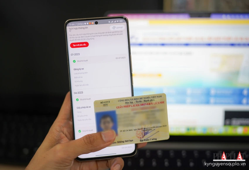 Tích hợp GPLX vào VNeID. Ảnh: MINH HOÀNG
