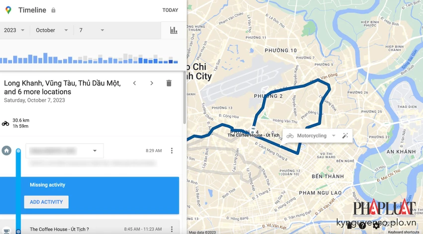 Theo dõi iPhone bằng Google Maps. Ảnh: MINH HOÀNG
