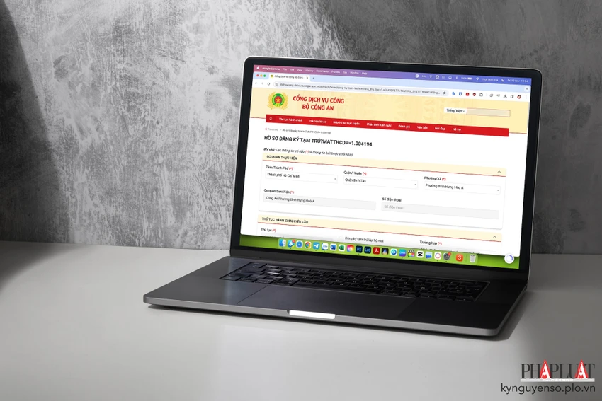 Thủ tục đăng ký tạm trú online mới nhất năm 2023. Ảnh: