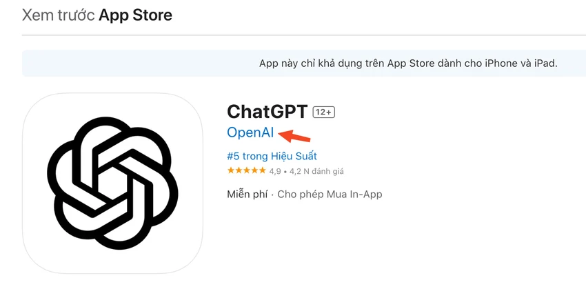 Cài đặt hoặc cập nhật ChatGPT do OpenAI phát triển lên phiên bản mới nhất. Ảnh: MINH HOÀNG