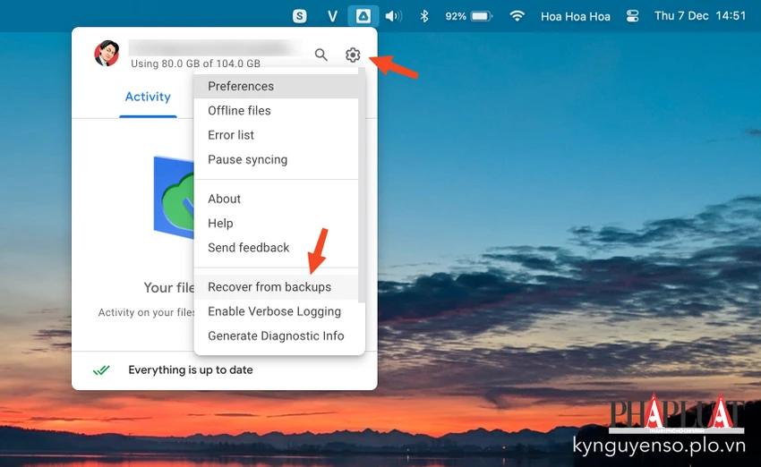 Cách khôi phục hình ảnh bị mất trên Google Drive. Ảnh: TIỂU MINH