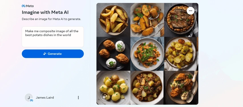 Cách tạo ảnh bằng công cụ Meta Imagine AI.