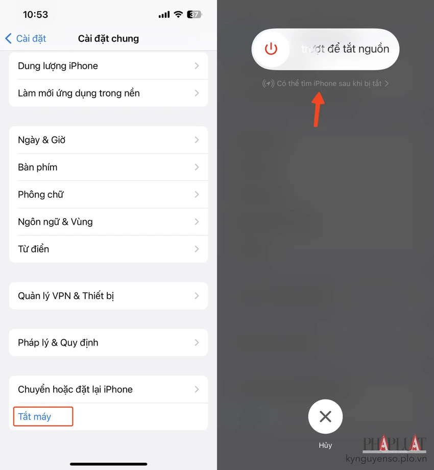 Cách khởi động lại iPhone không cần bấm nút nguồn. Ảnh: MINH HOÀNG