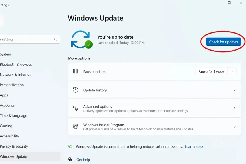 Cập nhật bảo mật trên Windows.