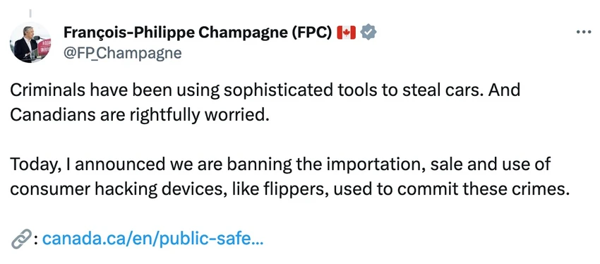 Chính phủ Canada cấm nhập khẩu, bán và sử dụng các thiết bị hack như Flipper Zero