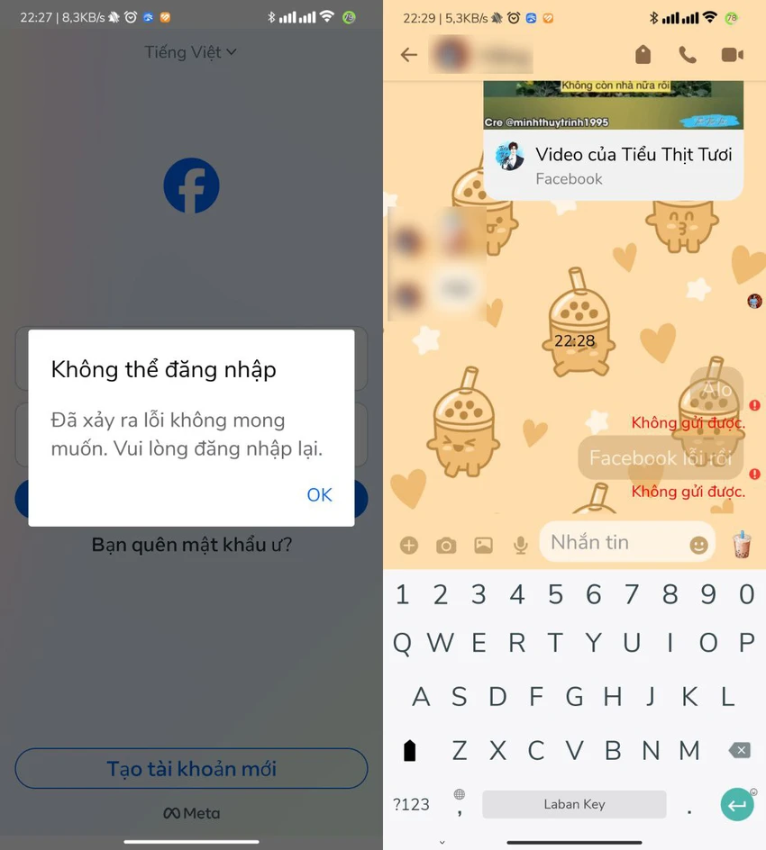 Facebook bị sập trên toàn cầu. Ảnh: TIỂU MINH