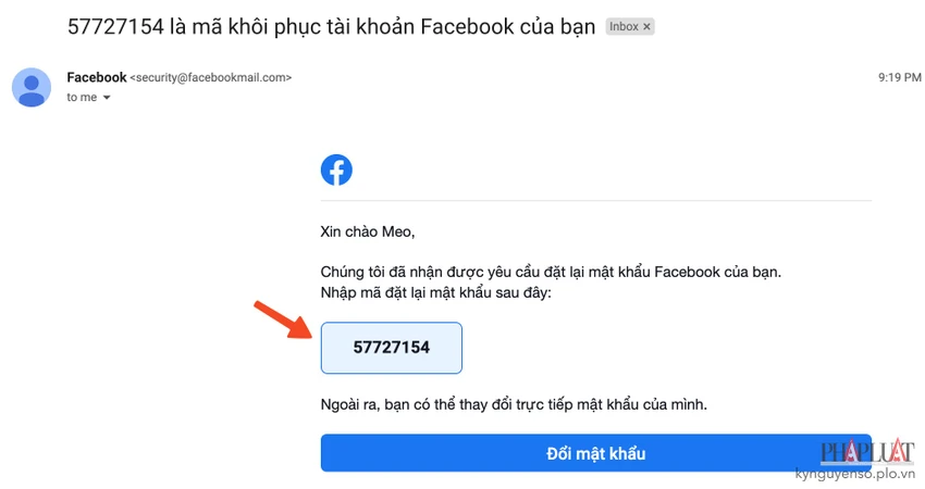 Sao chép mã khôi phục tài khoản và nhập ngược lại vào trình duyệt. Ảnh: TIỂU MINH