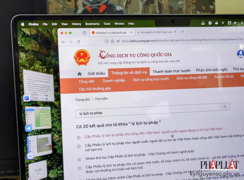 Cách làm phiếu lý lịch tư pháp online năm 2024. Ảnh: MINH HOÀNG